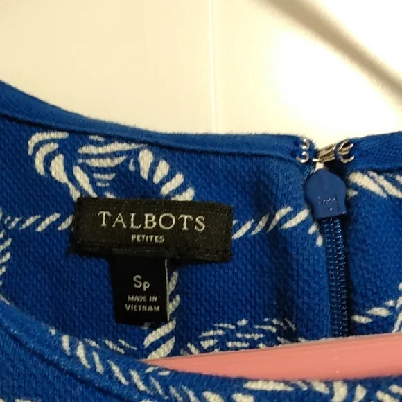 Talbots Blue and White Tie Nautical Dress - Picture 2 of 4